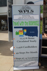 Bookmobile statistics display banner